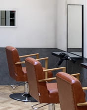 ヘアサロンのスタイリングエリア